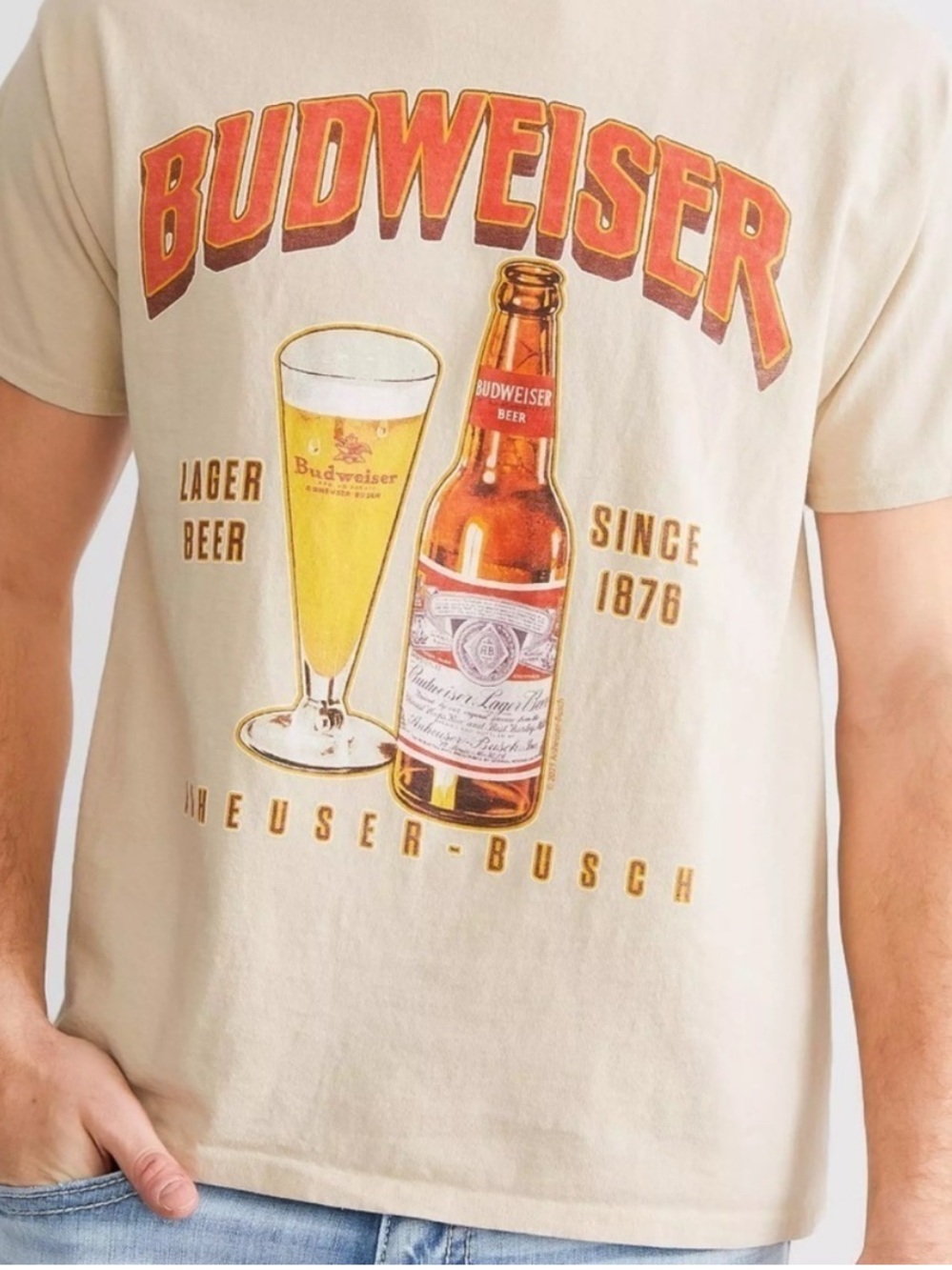 Junk Food Clothing Budweiser Graphic Tee Size Medium
